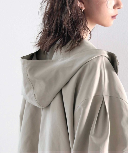 classicalelf(クラシカルエルフ)の「ぽってり袖の愛されシルエット。春まで使えるミドル丈ボリュームスリーブマウンテンパーカー(マウンテンパーカー・レディース・ブラック/ベージュ/カーキ/ピンク/キャメル/グリーン・MEDIUM/LARGE/X-LARGE)」の11枚目の写真