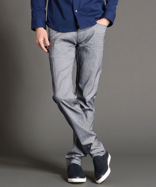 ニコルクラブフォーメン　ハイパワーストレッチテーパードパンツ　ネイビー　タグ付き NICOLE CLUB FOR MEN（ニコルクラブフォーメン）の「ハイパワー