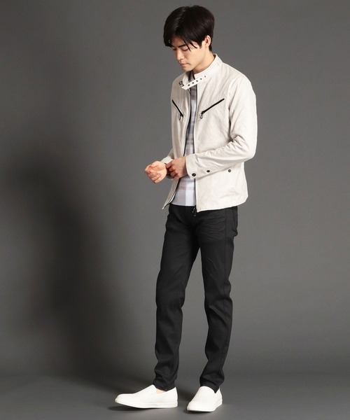 ニコルクラブフォーメン　ハイパワーストレッチテーパードパンツ　ネイビー　タグ付き NICOLE CLUB FOR MEN（ニコルクラブフォーメン）の「ハイパワー