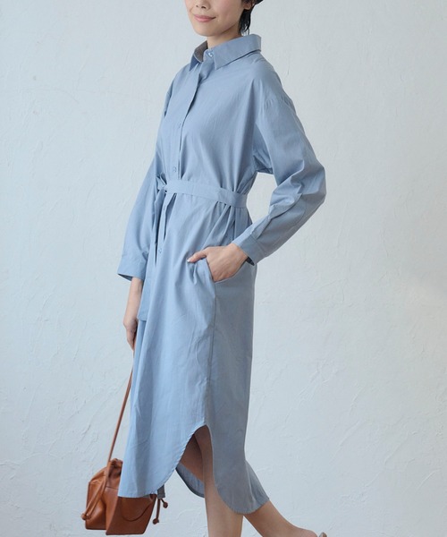 セール リボン付 シャツワンピース ワンピース Toucher Du Brise トゥシェドブリーズ のファッション通販 Zozotown