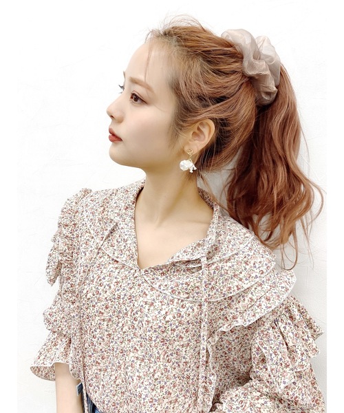 JUMELLE（ジュメロ）の「スルーシュシュ（シュシュ・レディース・ブラウン/ブラック・FREE）」の3枚目の写真