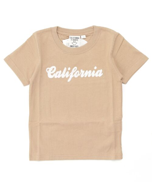 ムラサキスポーツ（ムラサキスポーツ）の「CALIFORNIA T-SHIRTS/カリフォルニア キッズ Tシャツ 202CF3ST195（Tシャツ/カットソー・キッズ・ベージュ/ホワイト・140cm/110cm/120cm/130cm）」の2枚目の写真
