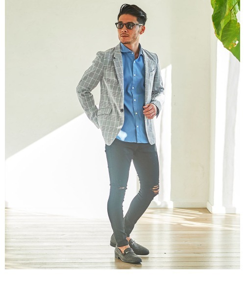 GOSTAR DE FUGA（ゴスタール ジフーガ）の「『GOSTAR DE FUGA』リネンライクポリエステルテーラードジャケット（テーラードジャケット・メンズ・ベージュ/ネイビー/A・M/L/XL）」の7枚目の写真