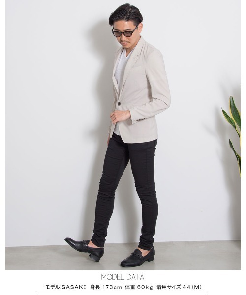 GOSTAR DE FUGA（ゴスタール ジフーガ）の「『GOSTAR DE FUGA』リネンライクポリエステルテーラードジャケット（テーラードジャケット・メンズ・ベージュ/ネイビー/A・M/L/XL）」の11枚目の写真