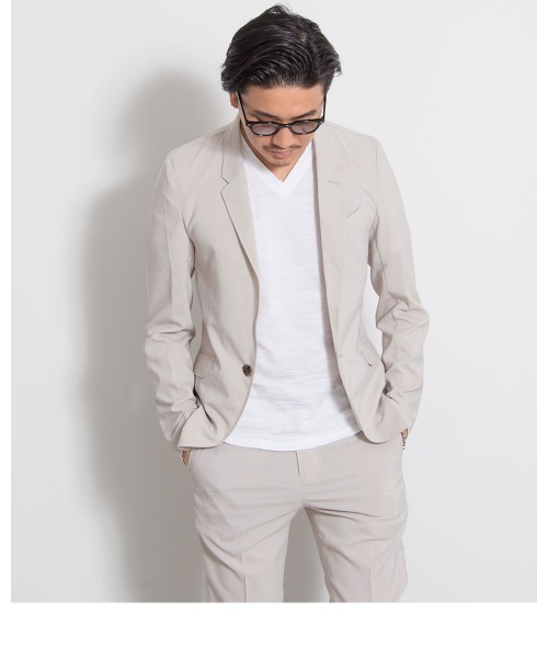 GOSTAR DE FUGA（ゴスタール ジフーガ）の「『GOSTAR DE FUGA』リネンライクポリエステルテーラードジャケット（テーラードジャケット・メンズ・ベージュ/ネイビー/A・M/L/XL）」の9枚目の写真