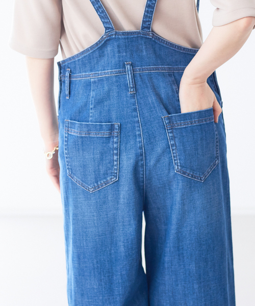 Abahouse Devinette（ドゥヴィネット）の「【Mylanka】ワイドデニムサロペット（サロペット/オーバーオール・レディース・インディゴブルー/ブルー・38/36）」の3枚目の写真