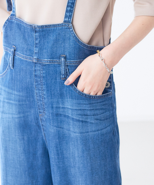 Abahouse Devinette（ドゥヴィネット）の「【Mylanka】ワイドデニムサロペット（サロペット/オーバーオール・レディース・インディゴブルー/ブルー・38/36）」の5枚目の写真