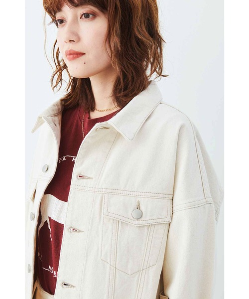 MEDE19F（メデジュウキュウ）の「ＭＥＤＥ１９Ｆ　トルココットンのデニムジャケット（デニムジャケット・レディース・キナリ・2/3/1）」の5枚目の写真