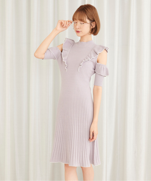 【限定1着】ハンドメイド　レディース　ノースリーブワンピース　リップル♬ LIPSERVICE（リップサービス）の「フリルノースリマーメイド
