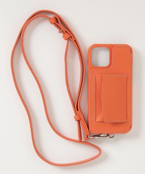 Demiurvo/デミウルーボ/POCHEストラップ付/iPhone 12Pro/12/ORANGE