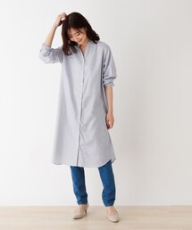 SHOO・LA・RUE | 【M-3L】セルロースバンドカラーワンピース(ワンピース)