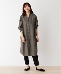 SHOO・LA・RUE | 【M-3L】セルロースバンドカラーワンピース(ワンピース)