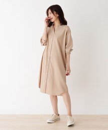 SHOO・LA・RUE | 【M-3L】セルロースバンドカラーワンピース(ワンピース)
