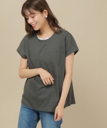 リネン混バックシャンT