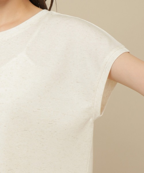 ikka（イッカ）の「リネン混バックシャンT（Tシャツ/カットソー・レディース・チャコールグレー/スカイブルー/ブラウン/オフホワイト・M/L）」の12枚目の写真