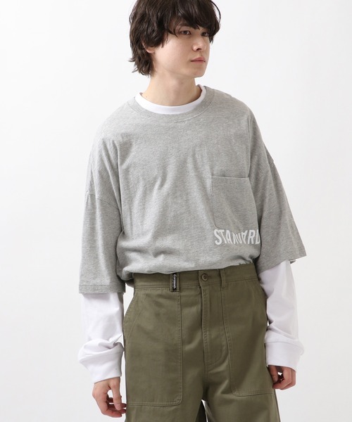 ALAND(エーランド)の「STREET STANDARD/S-LOGOポケットT 2944568(Tシャツ/カットソー・レディース・ネイビー/ライトグレー/ホワイト・FREE)」の2枚目の写真