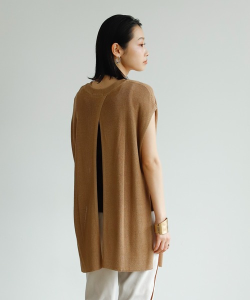 Birthday room（バースデイルーム）の「後ろスリットニットベスト（ベスト・レディース・ブラック/オリーブ/モカ・FREE）」の22枚目の写真