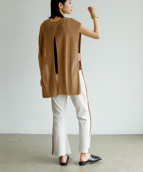 Birthday room（バースデイルーム）の「後ろスリットニットベスト（ベスト・レディース・ブラック/オリーブ/モカ・FREE）」の18枚目の写真