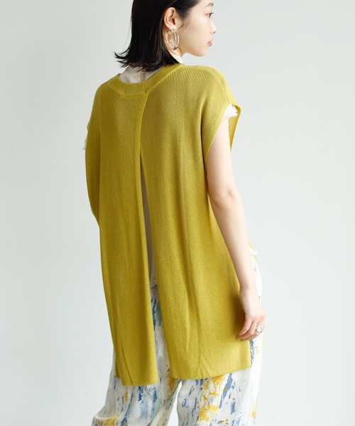 Birthday room（バースデイルーム）の「後ろスリットニットベスト（ベスト・レディース・ブラック/オリーブ/モカ・FREE）」の16枚目の写真