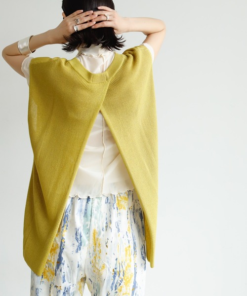 Birthday room（バースデイルーム）の「後ろスリットニットベスト（ベスト・レディース・ブラック/オリーブ/モカ・FREE）」の15枚目の写真