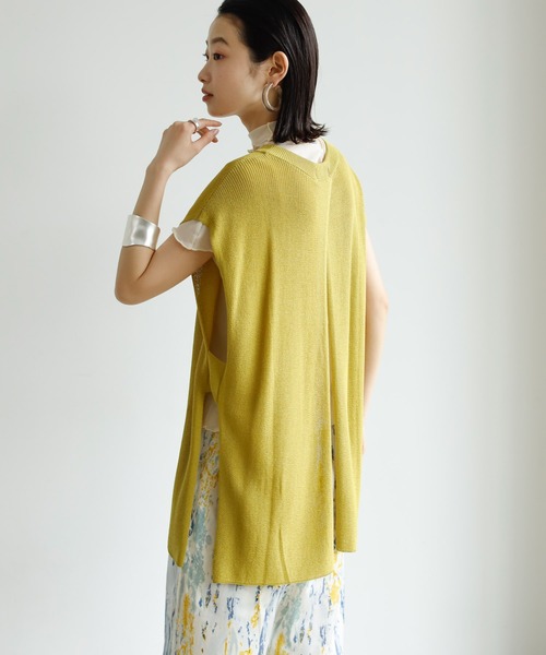 Birthday room（バースデイルーム）の「後ろスリットニットベスト（ベスト・レディース・ブラック/オリーブ/モカ・FREE）」の14枚目の写真