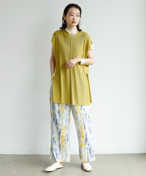 Birthday room（バースデイルーム）の「後ろスリットニットベスト（ベスト・レディース・ブラック/オリーブ/モカ・FREE）」の9枚目の写真