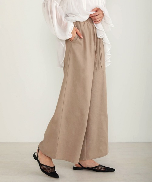 Bou Jeloud（ブージュルード）の「リネンイージーパンツ（その他パンツ・レディース・パープル/ベージュ/ナチュラル/ライトグリーン/ブルー/モカ・FREE）」の3枚目の写真