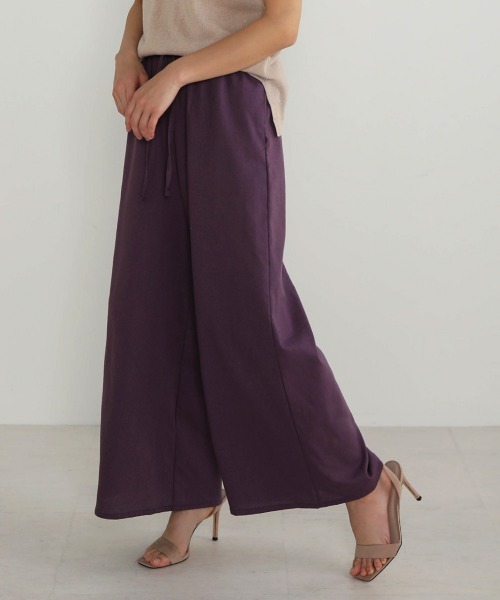 Bou Jeloud（ブージュルード）の「リネンイージーパンツ（その他パンツ・レディース・パープル/ベージュ/ナチュラル/ライトグリーン/ブルー/モカ・FREE）」の6枚目の写真