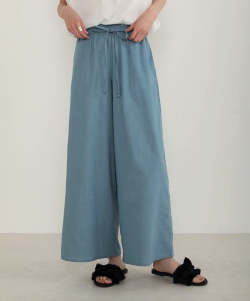 Bou Jeloud（ブージュルード）の「リネンイージーパンツ（その他パンツ・レディース・パープル/ベージュ/ナチュラル/ライトグリーン/ブルー/モカ・FREE）」の5枚目の写真