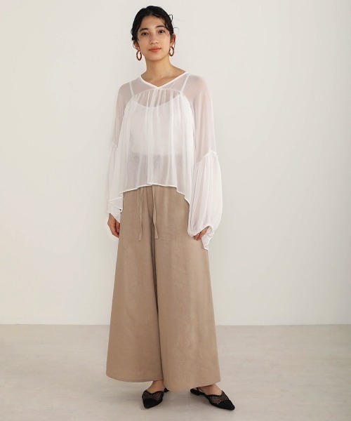 Bou Jeloud（ブージュルード）の「リネンイージーパンツ（その他パンツ・レディース・パープル/ベージュ/ナチュラル/ライトグリーン/ブルー/モカ・FREE）」の11枚目の写真