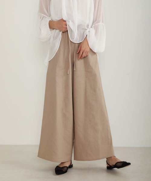 Bou Jeloud（ブージュルード）の「リネンイージーパンツ（その他パンツ・レディース・パープル/ベージュ/ナチュラル/ライトグリーン/ブルー/モカ・FREE）」の7枚目の写真