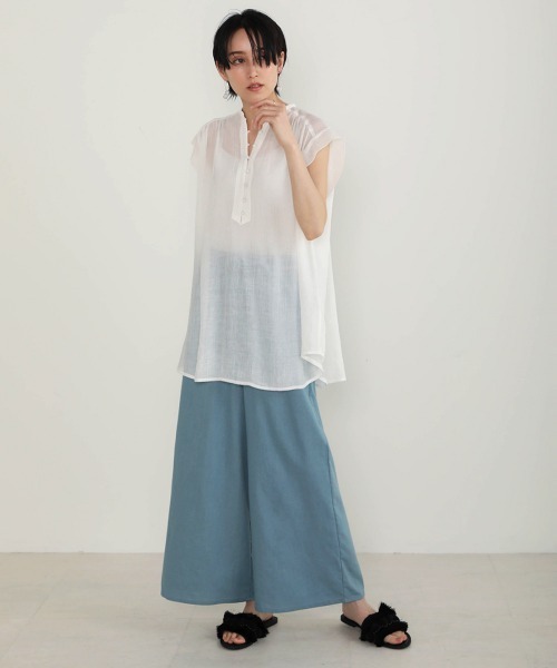 Bou Jeloud（ブージュルード）の「リネンイージーパンツ（その他パンツ・レディース・パープル/ベージュ/ナチュラル/ライトグリーン/ブルー/モカ・FREE）」の22枚目の写真