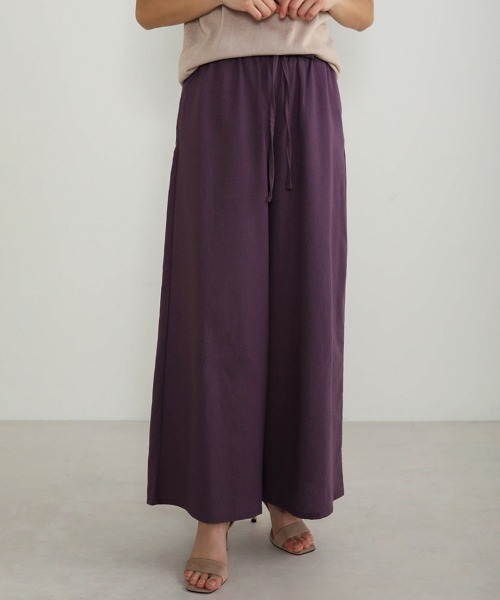 Bou Jeloud（ブージュルード）の「リネンイージーパンツ（その他パンツ・レディース・パープル/ベージュ/ナチュラル/ライトグリーン/ブルー/モカ・FREE）」の10枚目の写真