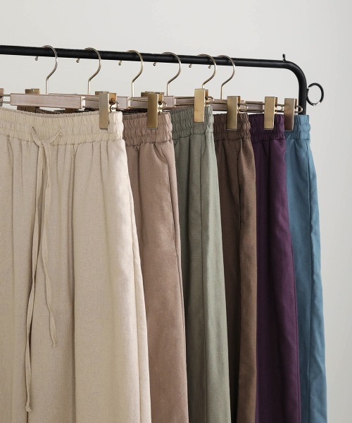 Bou Jeloud（ブージュルード）の「リネンイージーパンツ（その他パンツ・レディース・パープル/ベージュ/ナチュラル/ライトグリーン/ブルー/モカ・FREE）」の19枚目の写真