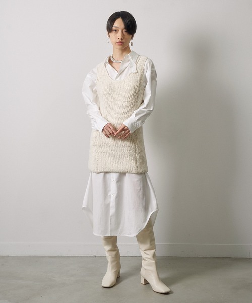 JANESMITH（ジェーンスミス）の「JANESMITH ジェーンスミス / SQUARE TOE LONG BOOTS スクエアトゥロングブーツ / 21WSHO-#941L（ブーツ・レディース・キナリ/ブラック・36/37/38）」の5枚目の写真