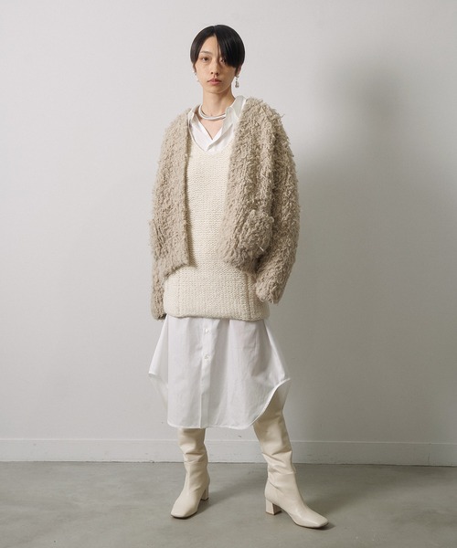 JANESMITH（ジェーンスミス）の「JANESMITH ジェーンスミス / SQUARE TOE LONG BOOTS スクエアトゥロングブーツ / 21WSHO-#941L（ブーツ・レディース・キナリ/ブラック・36/37/38）」の11枚目の写真