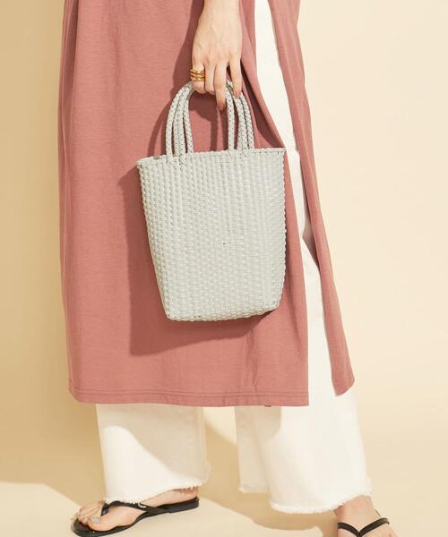 BEAUTY&YOUTH UNITED ARROWS（ビューティーアンドユースユナイテッドアローズ）の「BY∴ ダブルハンドルミニバスケット/カゴバッグ（かごバッグ・レディース・コバルトブルー/ライム/ブラック/ベージュ/オフホワイト/ライラック・FREE）」の17枚目の写真