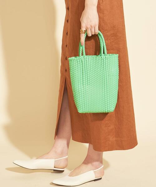 BEAUTY&YOUTH UNITED ARROWS（ビューティーアンドユースユナイテッドアローズ）の「BY∴ ダブルハンドルミニバスケット/カゴバッグ（かごバッグ・レディース・コバルトブルー/ライム/ブラック/ベージュ/オフホワイト/ライラック・FREE）」の11枚目の写真