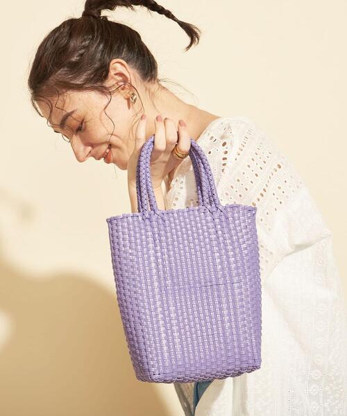 BEAUTY&YOUTH UNITED ARROWS（ビューティーアンドユースユナイテッドアローズ）の「BY∴ ダブルハンドルミニバスケット/カゴバッグ（かごバッグ・レディース・コバルトブルー/ライム/ブラック/ベージュ/オフホワイト/ライラック・FREE）」の15枚目の写真