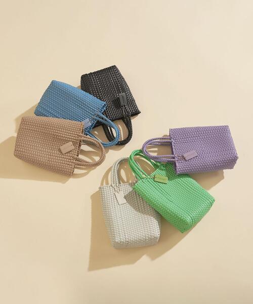 BEAUTY&YOUTH UNITED ARROWS（ビューティーアンドユースユナイテッドアローズ）の「BY∴ ダブルハンドルミニバスケット/カゴバッグ（かごバッグ・レディース・コバルトブルー/ライム/ブラック/ベージュ/オフホワイト/ライラック・FREE）」の9枚目の写真