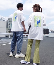 anown | ペロリンガール バックプリントオーバーサイズ 半袖Tシャツ【イラストレーター佐藤なつみ×anown 限定コラボ】(Tシャツ/カットソー)