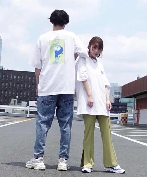 anown(アノン)の「ペロリンガール バックプリントオーバーサイズ 半袖Tシャツ【イラストレーター佐藤なつみ×anown 限定コラボ】(Tシャツ/カットソー・レディース・ホワイト/パープル・M/L)」の8枚目の写真