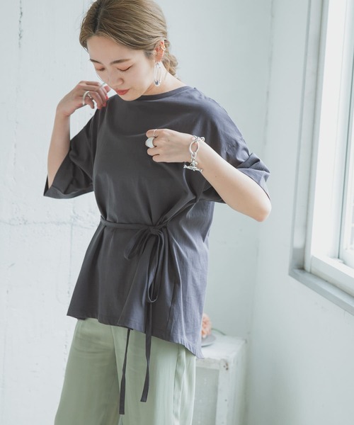 ITEMS URBANRESEARCH（アイテムズ アーバンリサーチ）の「2WAYバックオープンプルオーバー（Tシャツ/カットソー・レディース・スミクロ/ピンク系その他/グレー系その他・FREE）」の2枚目の写真