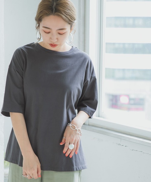 ITEMS URBANRESEARCH（アイテムズ アーバンリサーチ）の「2WAYバックオープンプルオーバー（Tシャツ/カットソー・レディース・スミクロ/ピンク系その他/グレー系その他・FREE）」の5枚目の写真