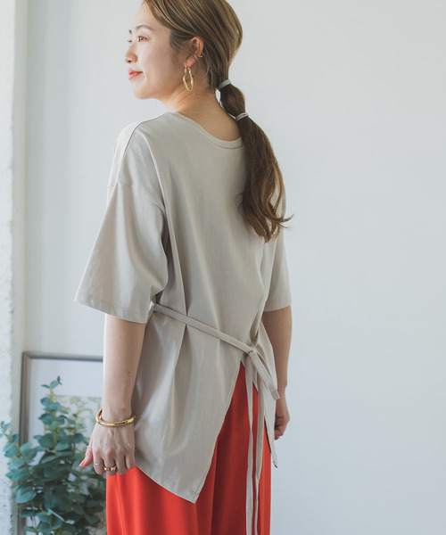 ITEMS URBANRESEARCH（アイテムズ アーバンリサーチ）の「2WAYバックオープンプルオーバー（Tシャツ/カットソー・レディース・スミクロ/ピンク系その他/グレー系その他・FREE）」の10枚目の写真