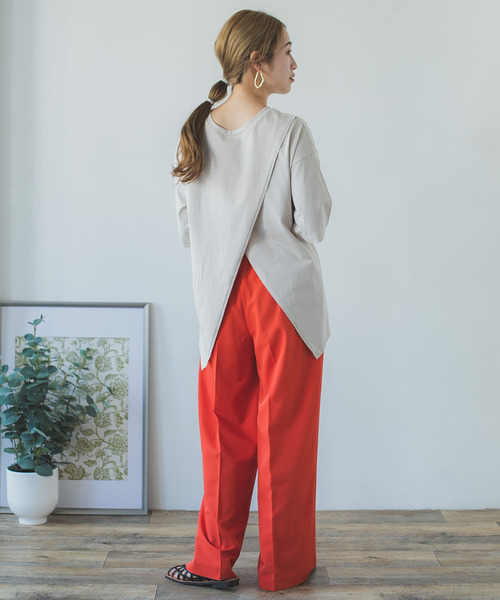 ITEMS URBANRESEARCH（アイテムズ アーバンリサーチ）の「2WAYバックオープンプルオーバー（Tシャツ/カットソー・レディース・スミクロ/ピンク系その他/グレー系その他・FREE）」の16枚目の写真