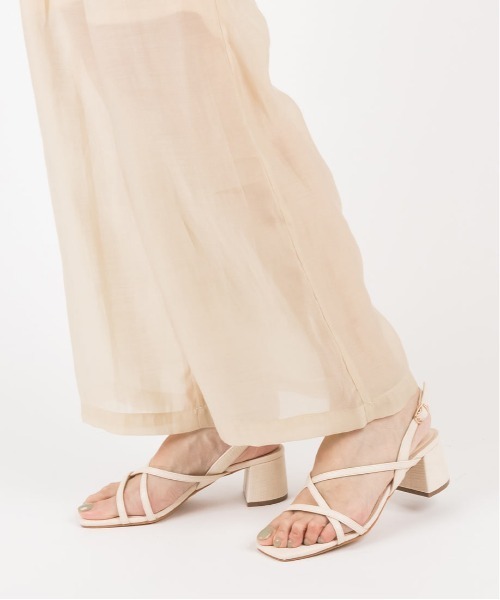 RANDA(ランダ)の「クロスストラップスクエアトゥサンダル(サンダル・レディース・ブラウン/クリーム/ミント/ブラック・SS/S/M/L/LL)」の19枚目の写真