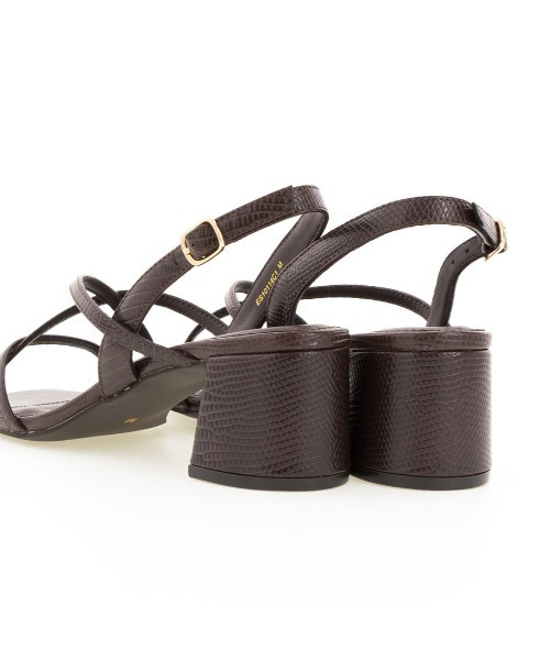 RANDA(ランダ)の「クロスストラップスクエアトゥサンダル(サンダル・レディース・ブラウン/クリーム/ミント/ブラック・SS/S/M/L/LL)」の5枚目の写真