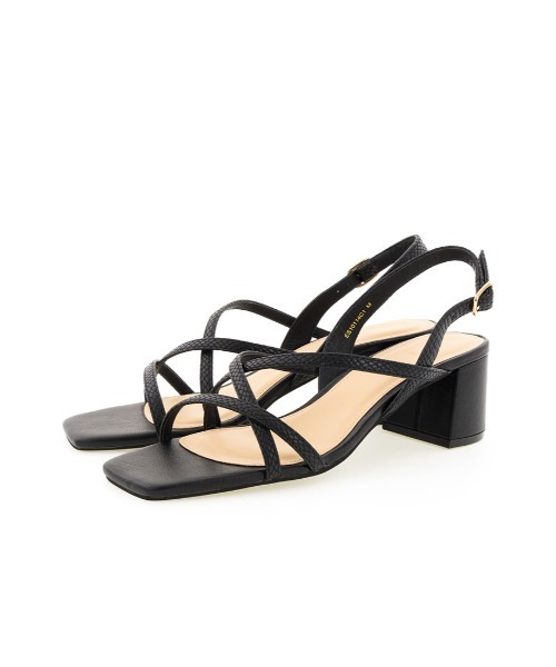 RANDA(ランダ)の「クロスストラップスクエアトゥサンダル(サンダル・レディース・ブラウン/クリーム/ミント/ブラック・SS/S/M/L/LL)」の21枚目の写真