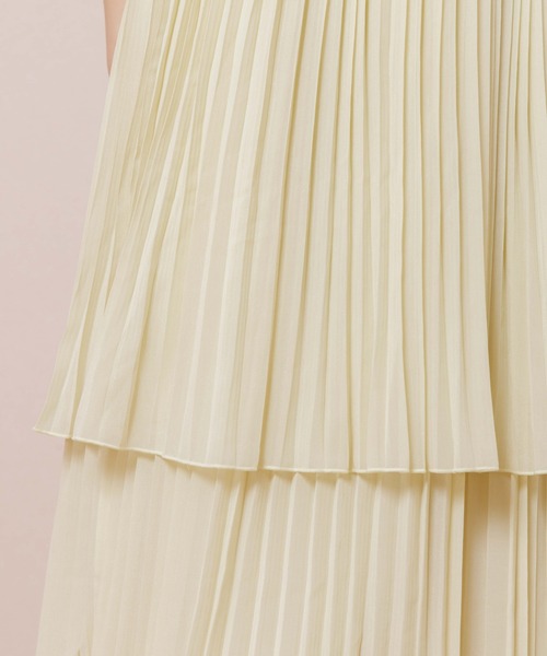 flower（フラワー）の「ダブルプリーツスカート（スカート・レディース・アイボリー/ブラウン・FREE）」の11枚目の写真